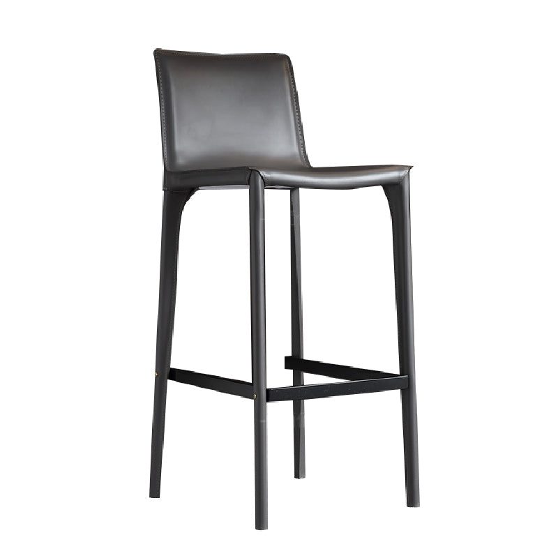 Contemporary Metal Base Bar Stool Armless Low Back Counter Stool Clearhalo 'Bar Furniture' 'Bar Stools' 'bar_stools' 'furn' 'furn_bar_stools' 'Furniture' 'Kitchen & Dining Furniture' 6276373