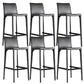 Contemporary Metal Base Bar Stool Armless Low Back Counter Stool Dark Gray 6 Piece Set Clearhalo 'Bar Furniture' 'Bar Stools' 'bar_stools' 'furn' 'furn_bar_stools' 'Furniture' 'Kitchen & Dining Furniture' 6276376
