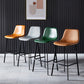 Contemporary Counter Stool Faux Leather Living Room Bar Stool with Metal Legs Clearhalo 'Bar Furniture' 'Bar Stools' 'bar_stools' 'furn' 'furn_bar_stools' 'Furniture' 'Kitchen & Dining Furniture' 6276382