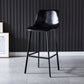 Contemporary Counter Stool Faux Leather Living Room Bar Stool with Metal Legs Black 1 Piece Clearhalo 'Bar Furniture' 'Bar Stools' 'bar_stools' 'furn' 'furn_bar_stools' 'Furniture' 'Kitchen & Dining Furniture' 6276386