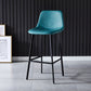Contemporary Counter Stool Faux Leather Living Room Bar Stool with Metal Legs Lake Green 1 Piece Bar Stool(30"H) Clearhalo 'Bar Furniture' 'Bar Stools' 'bar_stools' 'furn' 'furn_bar_stools' 'Furniture' 'Kitchen & Dining Furniture' 6276395