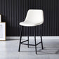Contemporary Counter Stool Faux Leather Living Room Bar Stool with Metal Legs White 1 Piece Counter Stool(26"H) Clearhalo 'Bar Furniture' 'Bar Stools' 'bar_stools' 'furn' 'furn_bar_stools' 'Furniture' 'Kitchen & Dining Furniture' 6276397