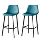 Contemporary Counter Stool Faux Leather Living Room Bar Stool with Metal Legs Lake Green 2 Piece Set Bar Stool(30"H) Clearhalo 'Bar Furniture' 'Bar Stools' 'bar_stools' 'furn' 'furn_bar_stools' 'Furniture' 'Kitchen & Dining Furniture' 6276412