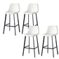 Contemporary Counter Stool Faux Leather Living Room Bar Stool with Metal Legs White 4 Piece Set Bar Stool(30"H) Clearhalo 'Bar Furniture' 'Bar Stools' 'bar_stools' 'furn' 'furn_bar_stools' 'Furniture' 'Kitchen & Dining Furniture' 6276437
