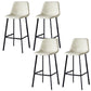 Contemporary Counter Stool Faux Leather Living Room Bar Stool with Metal Legs Off-White 4 Piece Set Bar Stool(30"H) Clearhalo 'Bar Furniture' 'Bar Stools' 'bar_stools' 'furn' 'furn_bar_stools' 'Furniture' 'Kitchen & Dining Furniture' 6276440