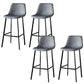 Contemporary Counter Stool Faux Leather Living Room Bar Stool with Metal Legs Grey 4 Piece Set Bar Stool(30"H) Clearhalo 'Bar Furniture' 'Bar Stools' 'bar_stools' 'furn' 'furn_bar_stools' 'Furniture' 'Kitchen & Dining Furniture' 6276443