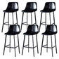 Contemporary Counter Stool Faux Leather Living Room Bar Stool with Metal Legs Black 6 Piece Set Bar Stool(30"H) Clearhalo 'Bar Furniture' 'Bar Stools' 'bar_stools' 'furn' 'furn_bar_stools' 'Furniture' 'Kitchen & Dining Furniture' 6276446