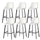 Contemporary Counter Stool Faux Leather Living Room Bar Stool with Metal Legs White 6 Piece Set Bar Stool(30"H) Clearhalo 'Bar Furniture' 'Bar Stools' 'bar_stools' 'furn' 'furn_bar_stools' 'Furniture' 'Kitchen & Dining Furniture' 6276448