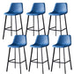 Contemporary Counter Stool Faux Leather Living Room Bar Stool with Metal Legs Blue 6 Piece Set Counter Stool(26"H) Clearhalo 'Bar Furniture' 'Bar Stools' 'bar_stools' 'furn' 'furn_bar_stools' 'Furniture' 'Kitchen & Dining Furniture' 6276450