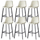Contemporary Counter Stool Faux Leather Living Room Bar Stool with Metal Legs Off-White 6 Piece Set Bar Stool(30"H) Clearhalo 'Bar Furniture' 'Bar Stools' 'bar_stools' 'furn' 'furn_bar_stools' 'Furniture' 'Kitchen & Dining Furniture' 6276451