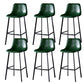 Contemporary Counter Stool Faux Leather Living Room Bar Stool with Metal Legs Blackish Green 6 Piece Set Bar Stool(30"H) Clearhalo 'Bar Furniture' 'Bar Stools' 'bar_stools' 'furn' 'furn_bar_stools' 'Furniture' 'Kitchen & Dining Furniture' 6276453