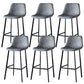 Contemporary Counter Stool Faux Leather Living Room Bar Stool with Metal Legs Grey 6 Piece Set Bar Stool(30"H) Clearhalo 'Bar Furniture' 'Bar Stools' 'bar_stools' 'furn' 'furn_bar_stools' 'Furniture' 'Kitchen & Dining Furniture' 6276454
