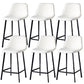 Contemporary Counter Stool Faux Leather Living Room Bar Stool with Metal Legs White 6 Piece Set Counter Stool(26"H) Clearhalo 'Bar Furniture' 'Bar Stools' 'bar_stools' 'furn' 'furn_bar_stools' 'Furniture' 'Kitchen & Dining Furniture' 6276455