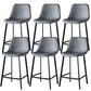 Contemporary Counter Stool Faux Leather Living Room Bar Stool with Metal Legs Grey 6 Piece Set Counter Stool(26"H) Clearhalo 'Bar Furniture' 'Bar Stools' 'bar_stools' 'furn' 'furn_bar_stools' 'Furniture' 'Kitchen & Dining Furniture' 6276459