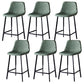 Contemporary Counter Stool Faux Leather Living Room Bar Stool with Metal Legs Green 6 Piece Set Counter Stool(26"H) Clearhalo 'Bar Furniture' 'Bar Stools' 'bar_stools' 'furn' 'furn_bar_stools' 'Furniture' 'Kitchen & Dining Furniture' 6276461