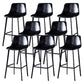Contemporary Counter Stool Faux Leather Living Room Bar Stool with Metal Legs Black 8 Piece Set Bar Stool(30"H) Clearhalo 'Bar Furniture' 'Bar Stools' 'bar_stools' 'furn' 'furn_bar_stools' 'Furniture' 'Kitchen & Dining Furniture' 6276466