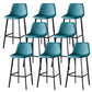 Contemporary Counter Stool Faux Leather Living Room Bar Stool with Metal Legs Lake Green 8 Piece Set Bar Stool(30"H) Clearhalo 'Bar Furniture' 'Bar Stools' 'bar_stools' 'furn' 'furn_bar_stools' 'Furniture' 'Kitchen & Dining Furniture' 6276472