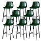 Contemporary Counter Stool Faux Leather Living Room Bar Stool with Metal Legs Blackish Green 8 Piece Set Bar Stool(30"H) Clearhalo 'Bar Furniture' 'Bar Stools' 'bar_stools' 'furn' 'furn_bar_stools' 'Furniture' 'Kitchen & Dining Furniture' 6276473