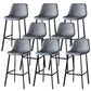 Contemporary Counter Stool Faux Leather Living Room Bar Stool with Metal Legs Grey 8 Piece Set Bar Stool(30"H) Clearhalo 'Bar Furniture' 'Bar Stools' 'bar_stools' 'furn' 'furn_bar_stools' 'Furniture' 'Kitchen & Dining Furniture' 6276474