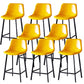 Contemporary Counter Stool Faux Leather Living Room Bar Stool with Metal Legs Yellow 8 Piece Set Counter Stool(26"H) Clearhalo 'Bar Furniture' 'Bar Stools' 'bar_stools' 'furn' 'furn_bar_stools' 'Furniture' 'Kitchen & Dining Furniture' 6276476