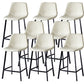 Contemporary Counter Stool Faux Leather Living Room Bar Stool with Metal Legs Off-White 8 Piece Set Counter Stool(26"H) Clearhalo 'Bar Furniture' 'Bar Stools' 'bar_stools' 'furn' 'furn_bar_stools' 'Furniture' 'Kitchen & Dining Furniture' 6276483