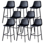 Contemporary Counter Stool Faux Leather Living Room Bar Stool with Metal Legs Matte Black 8 Piece Set Bar Stool(30"H) Clearhalo 'Bar Furniture' 'Bar Stools' 'bar_stools' 'furn' 'furn_bar_stools' 'Furniture' 'Kitchen & Dining Furniture' 6276485