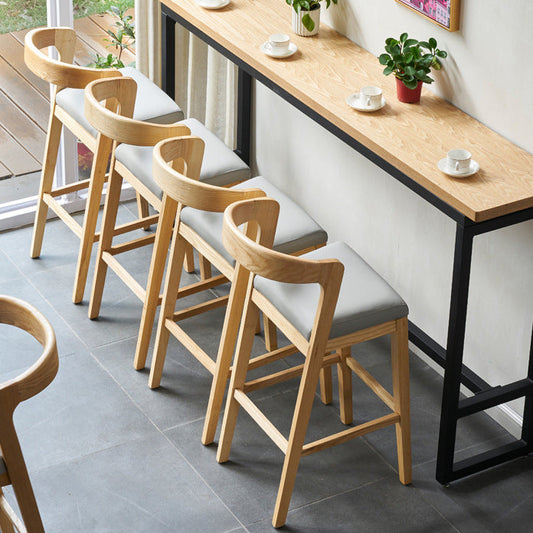 Tabouret de bar en bois contemporain tabouret de comptoir arrière bas