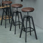 Sgabello da bar senza backless rotondo in stile moderno per soggiorno