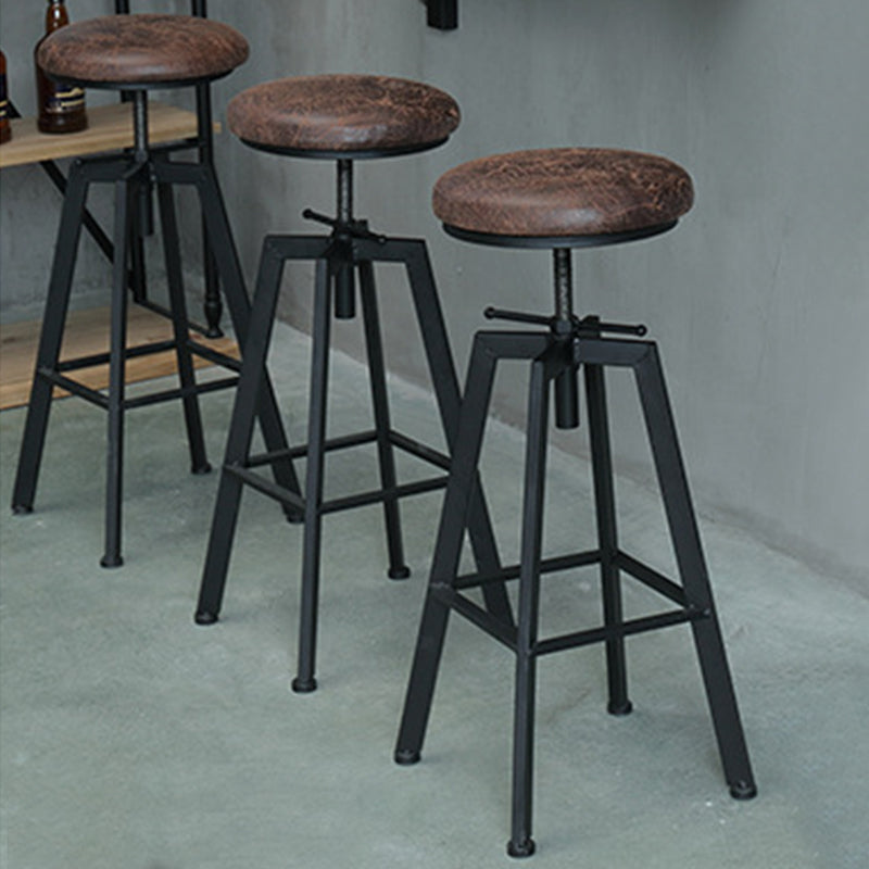 Sgabello da bar senza backless rotondo in stile moderno per soggiorno