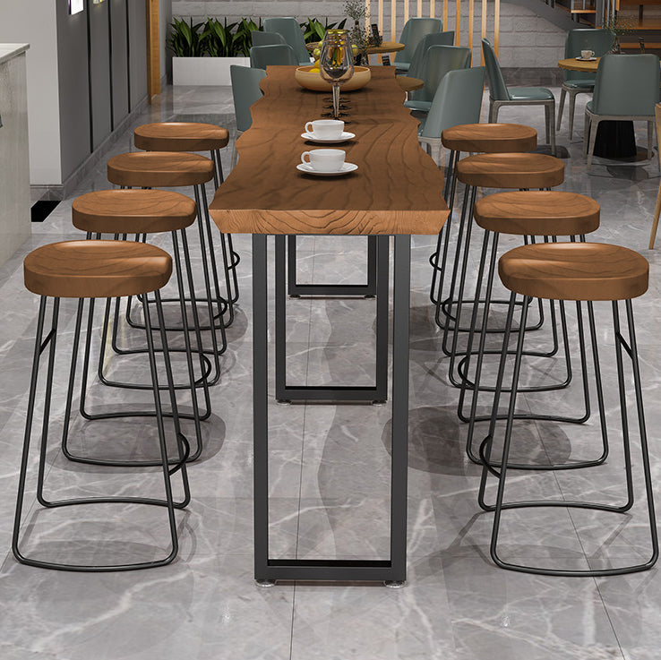 Modern Style Counter Stool Saddle Seat Backless Bar Stool for Indoor Clearhalo 'Bar Furniture' 'Bar Stools' 'bar_stools' 'furn' 'furn_bar_stools' 'Furniture' 'Kitchen & Dining Furniture' 6276531