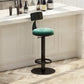 Industrial Backrest Armless Counter Stool Adjustable Bar Stool with Metal Base