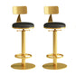 Industrial Backrest Armless Counter Stool Adjustable Bar Stool with Metal Base