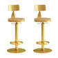 Industrial Backrest Armless Counter Stool Adjustable Bar Stool with Metal Base