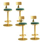 Industrial Backrest Armless Counter Stool Adjustable Bar Stool with Metal Base