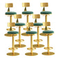 Industrial Backrest Armless Counter Stool Adjustable Bar Stool with Metal Base