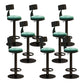 Industrial Backrest Armless Counter Stool Adjustable Bar Stool with Metal Base