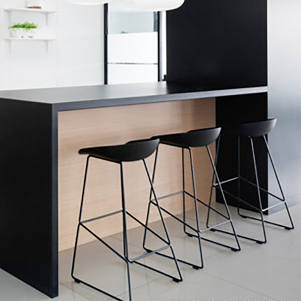 Contemporary Steel Base Bar Stool Armless Counter Stool for Living Room Clearhalo 'Bar Furniture' 'Bar Stools' 'bar_stools' 'furn' 'furn_bar_stools' 'Furniture' 'Kitchen & Dining Furniture' 6276592
