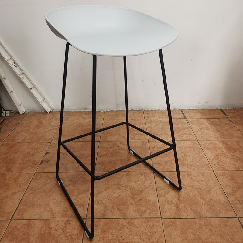 Contemporary Steel Base Bar Stool Armless Counter Stool for Living Room Clearhalo 'Bar Furniture' 'Bar Stools' 'bar_stools' 'furn' 'furn_bar_stools' 'Furniture' 'Kitchen & Dining Furniture' 6276595