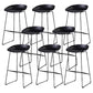Contemporary Steel Base Bar Stool Armless Counter Stool for Living Room Black 8 Piece Set Clearhalo 'Bar Furniture' 'Bar Stools' 'bar_stools' 'furn' 'furn_bar_stools' 'Furniture' 'Kitchen & Dining Furniture' 6276600