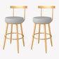 Taburete de bar estilo Glam, tapizado, para salón, con patas de metal