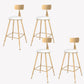 Taburete de bar estilo Glam, tapizado, para salón, con patas de metal