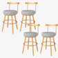 Taburete de bar estilo Glam, tapizado, para salón, con patas de metal