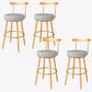 Taburete de bar estilo Glam, tapizado, para salón, con patas de metal