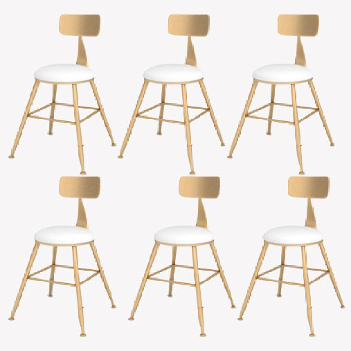 Taburete de bar estilo Glam, tapizado, para salón, con patas de metal