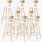 Taburete de bar estilo Glam, tapizado, para salón, con patas de metal