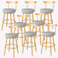 Taburete de bar estilo Glam, tapizado, para salón, con patas de metal