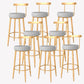Taburete de bar estilo Glam, tapizado, para salón, con patas de metal