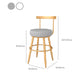 Taburete de bar estilo Glam, tapizado, para salón, con patas de metal