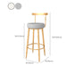 Taburete de bar estilo Glam, tapizado, para salón, con patas de metal
