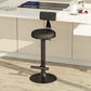 Industrial Armless Counter Stool Adjustable Bar Stool with Metal Base Black With Back 1 Piece Clearhalo 'Bar Furniture' 'Bar Stools' 'bar_stools' 'furn' 'furn_bar_stools' 'Furniture' 'Kitchen & Dining Furniture' 6276658